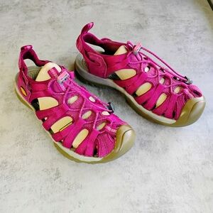 Keen Whisper Sandals Womens 8 Red Outdoors Waterproof Hiking Anti Odor Sporty